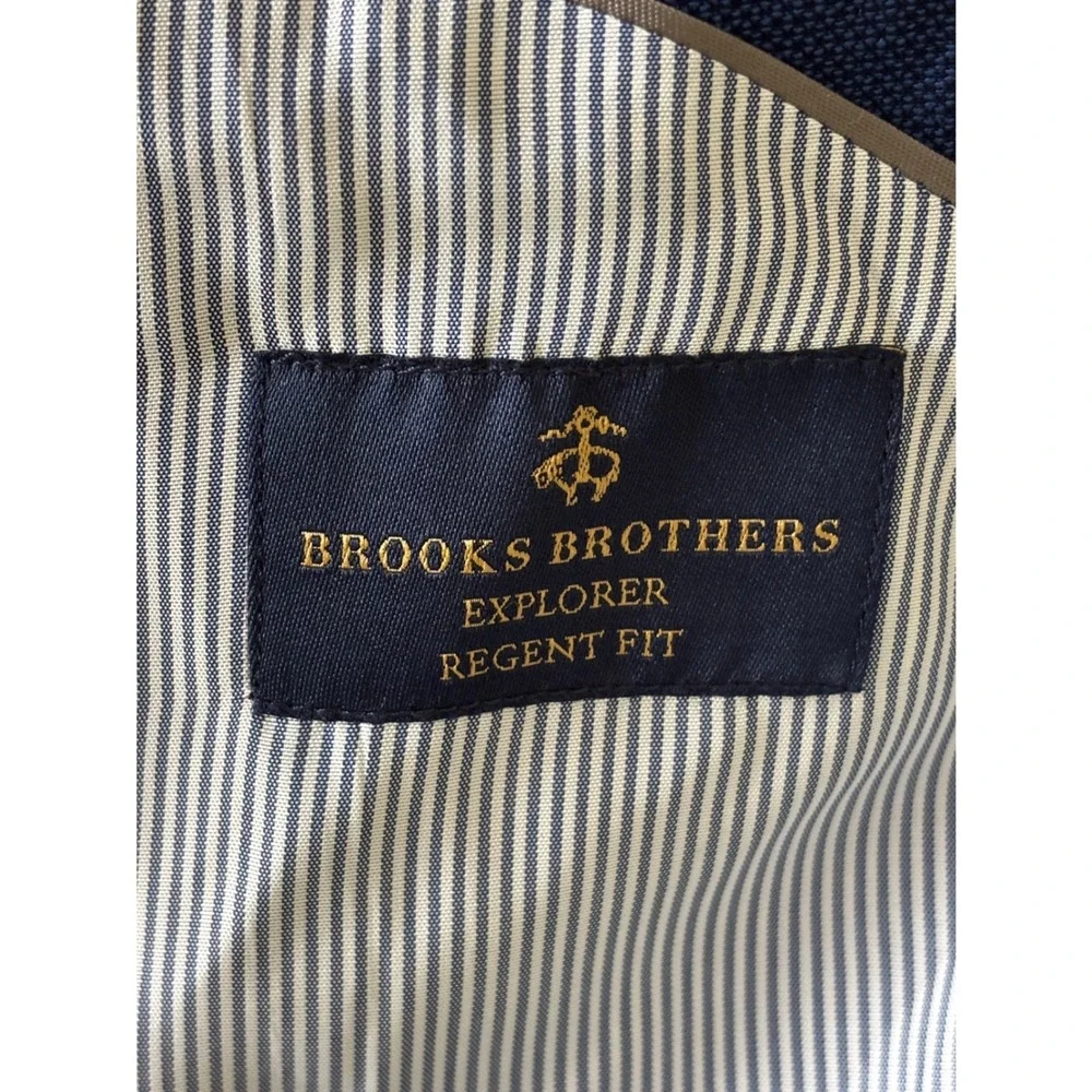 Brooks Brothers Explorer Regent Fit Blue Wool Blend Sport Coat Blazer 42R